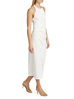 Sylvie Linen-Blend Wrap Midi-Dress