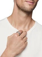 Beveled Band Ring 18K White Gold