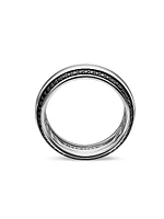 Beveled Band Ring 18K White Gold