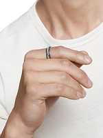 Beveled Band Ring 18K White Gold