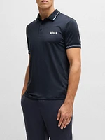Slim-Fit Polo Shirt with Contrast Logos