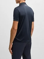 Slim-Fit Polo Shirt with Contrast Logos
