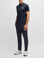 Slim-Fit Polo Shirt with Contrast Logos