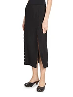 Scalloped Midi-Skirt