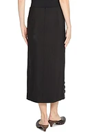 Scalloped Midi-Skirt