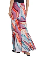 Paulette Watercolor Maxi Skirt