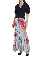 Paulette Watercolor Maxi Skirt