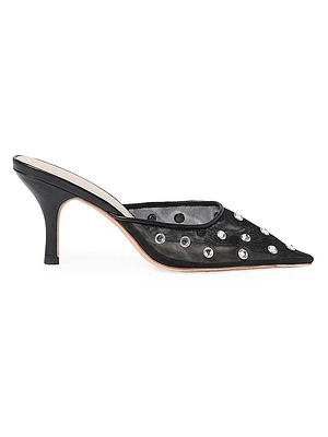 Paloma 80MM Embellished Mesh Mules