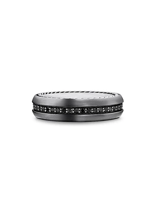Streamline Band Ring Grey Titanium