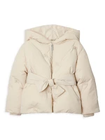 Little Girl's & EKD Embroidered Down Puffer Jacket