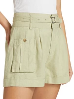 Linen High-Waisted Shorts