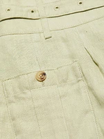 Linen High-Waisted Shorts