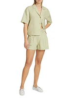 Linen High-Waisted Shorts