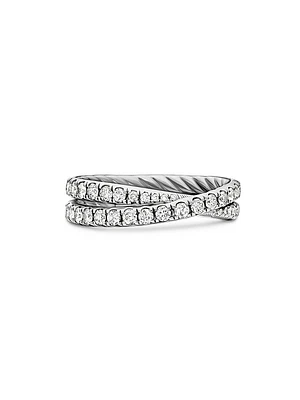 DY Crossover Band Ring Platinum