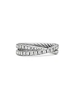 DY Crossover Band Ring Platinum