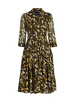 Audrey Dot Cotton Shirtdress