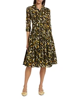 Audrey Dot Cotton Shirtdress