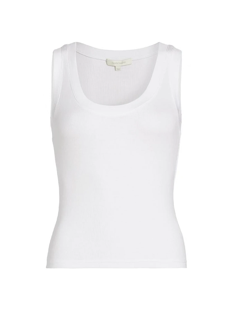 Scoopneck Rib-Knit Tank