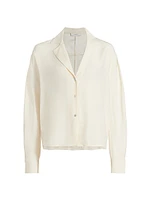 Silk Dolman-Sleeve Blouse