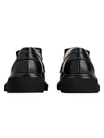 Viv Rangers Covered Buckle Leather Loafers