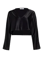 Vero Satin Crop Shirt
