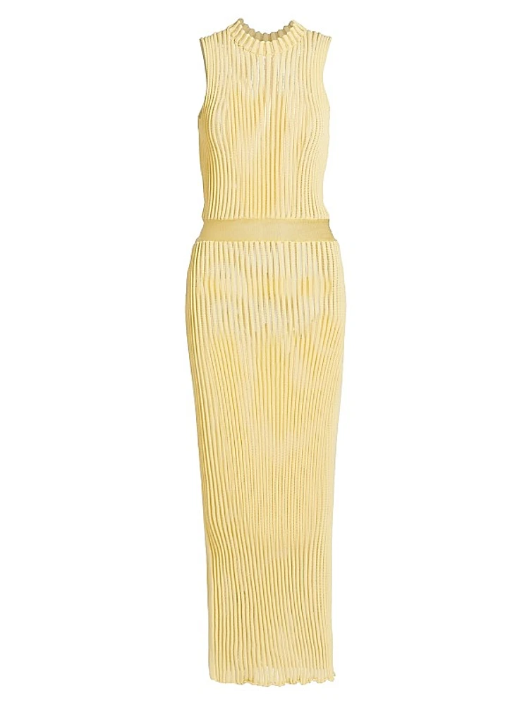 Soleil Rib-Knit Body-Con Dress