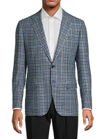Houndstooth Check Wool Sport Jacket