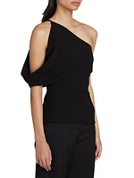 Draped One-Shoulder Top