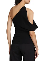 Draped One-Shoulder Top