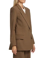 Wool-Blend Double-Breasted Jacket