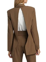 Wool-Blend Double-Breasted Jacket