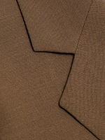 Wool-Blend Double-Breasted Jacket