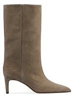 60MM Suede Mid-Calf Boots
