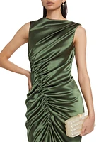 Ruched Satin Gown