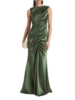 Ruched Satin Gown