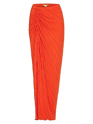 Plissé Maxi Sarong Skirt