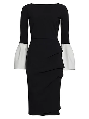 Addax Bell-Sleeve Cocktail Dress