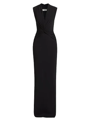 Lalia V-Neck Column Gown