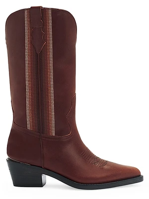 Christina 55MM Embroidered Leather Cowboy Boots