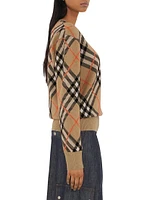 Check Wool-Blend Sweater