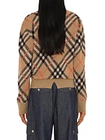 Check Wool-Blend Sweater