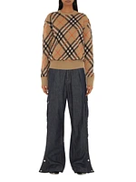 Check Wool-Blend Sweater