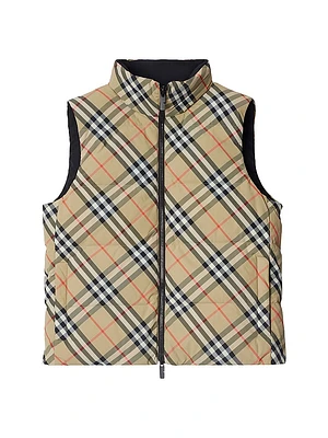 Reversible Check Down Vest
