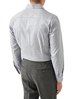 Slim Fit Micro-Check Cotton-Blend Shirt