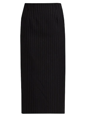 Contour Wool Midi-Skirt