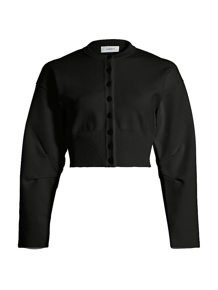Matte Crop Cardigan