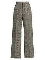 Glen Check Straight-Leg Trousers
