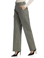 Glen Check Straight-Leg Trousers