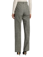 Glen Check Straight-Leg Trousers