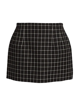 Contour Wool Miniskirt